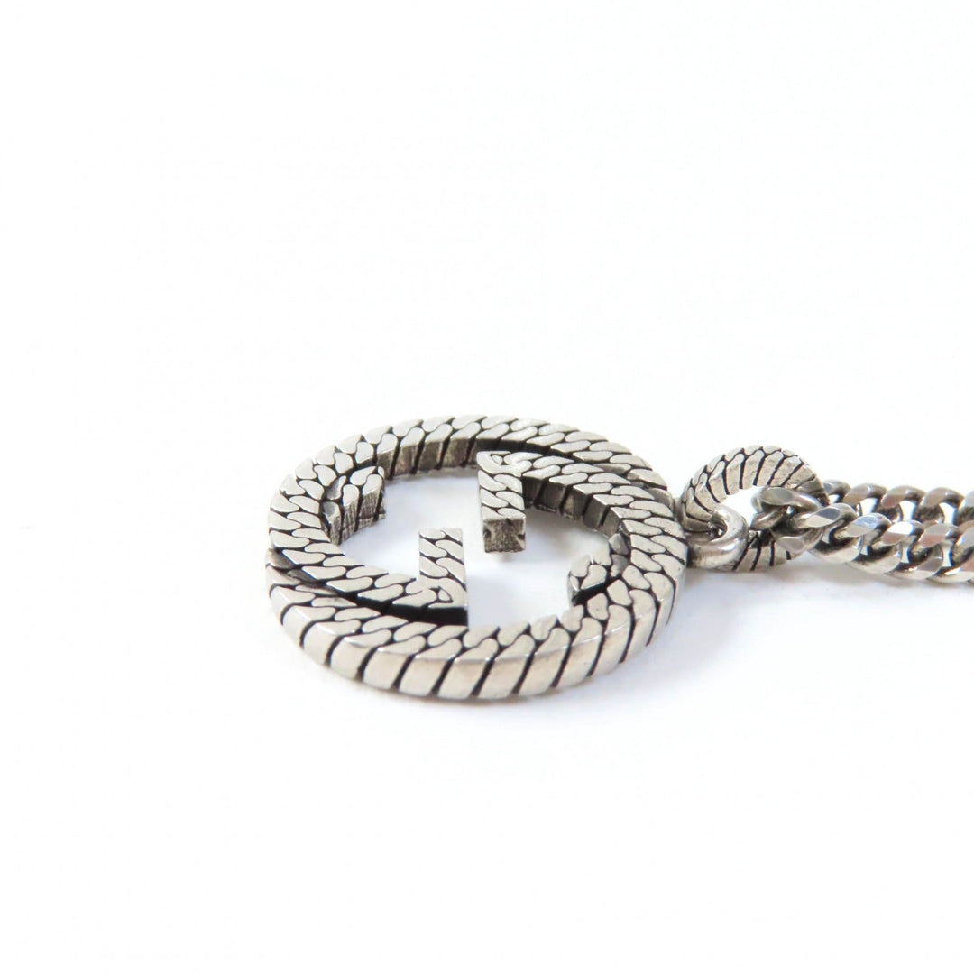GUCCI Necklace 678651 Main�FAG925 Silver Interlocking G unisex(Unisex) Used Authentic
