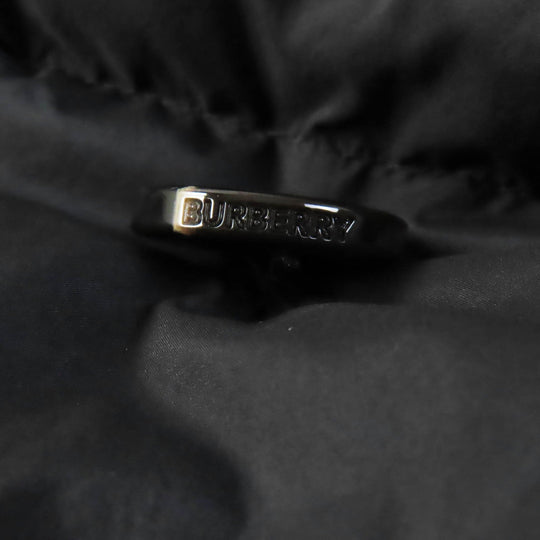 BURBERRY down coat 8044680 Outer material: 100% nylon, Lining: 100% nylon, Filling: 90% down, Filling: 10% feather, Upper lining: 100% polyester, Collar back: 100% polyester, Leather part: 100% cowhide black Women S Used Authentic