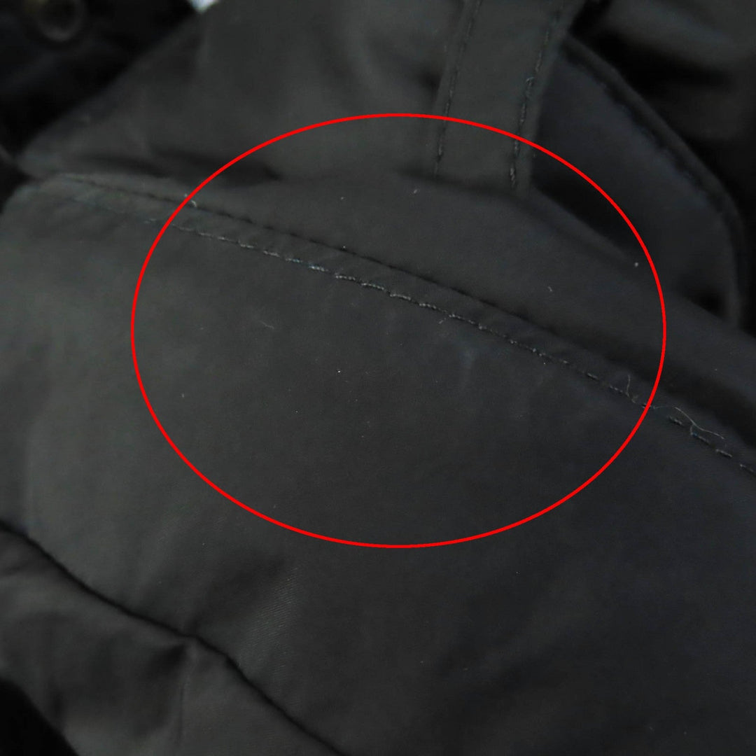 BURBERRY down coat 8044680 Outer material: 100% nylon, Lining: 100% nylon, Filling: 90% down, Filling: 10% feather, Upper lining: 100% polyester, Collar back: 100% polyester, Leather part: 100% cowhide black Women S Used Authentic