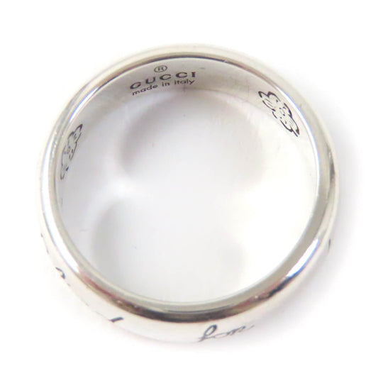 GUCCI Ring 455247 Main�FAG925 Silver BLIND FOR LOVE Women 8 Used Authentic