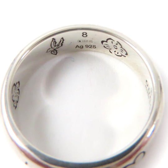 GUCCI Ring 455247 Main�FAG925 Silver BLIND FOR LOVE Women 8 Used Authentic