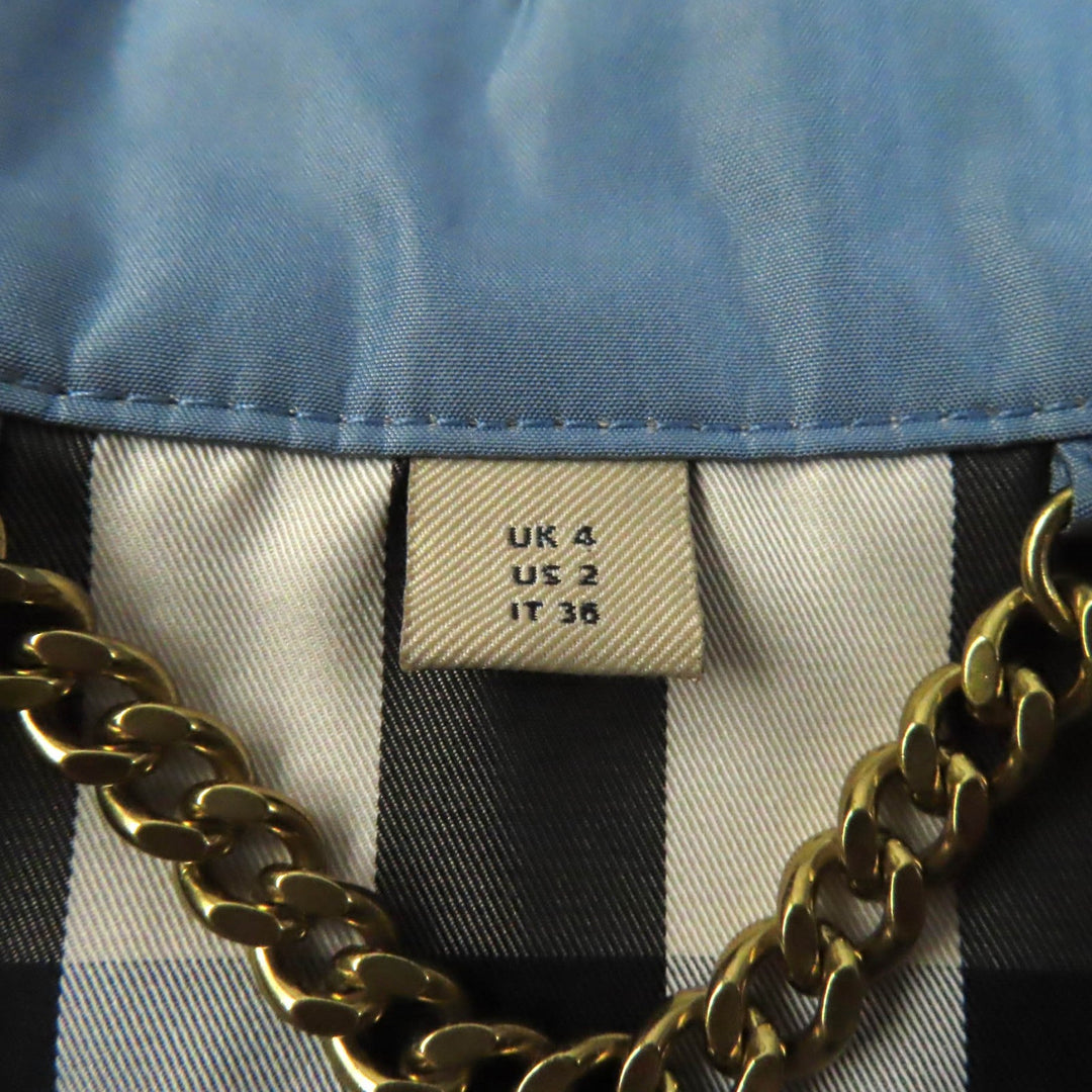 BURBERRY coat 4054116 Outer: 100% polyester, Lining: 100% polyester blue Women 36 Used Authentic