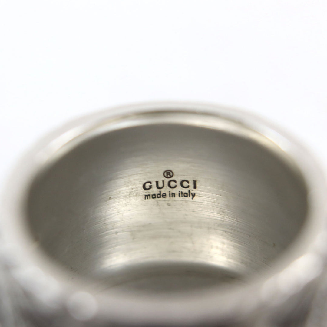 GUCCI Ring 433573 Main�FAG925 Silver Cat Head Arabesque Garden Women(Unisex) Used Authentic