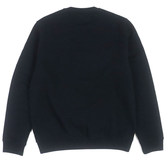 HERMES pullover Main: 100% cotton, Leather: Sheepskin Rib: 90% cotton, 10% polyurethane Navy Chevaux Symetrie mens M Used Authentic