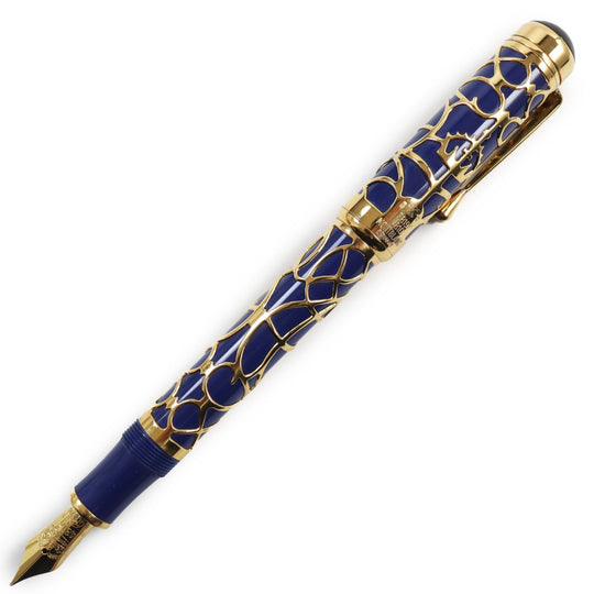 MONTBLANC fountain pen Part: SV925, Nib: K18 Gold blue Patron Series 1995 Prince Regent Limited Edition mens(Unisex) Used Authentic