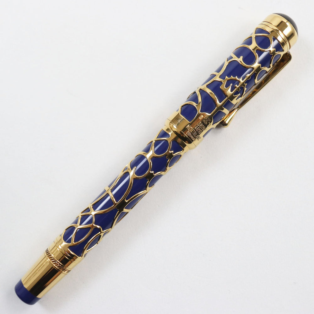 MONTBLANC fountain pen Part: SV925, Nib: K18 Gold blue Patron Series 1995 Prince Regent Limited Edition mens(Unisex) Used Authentic