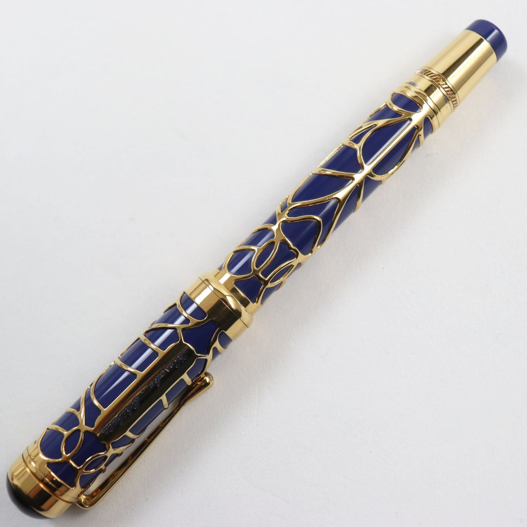 MONTBLANC fountain pen Part: SV925, Nib: K18 Gold blue Patron Series 1995 Prince Regent Limited Edition mens(Unisex) Used Authentic