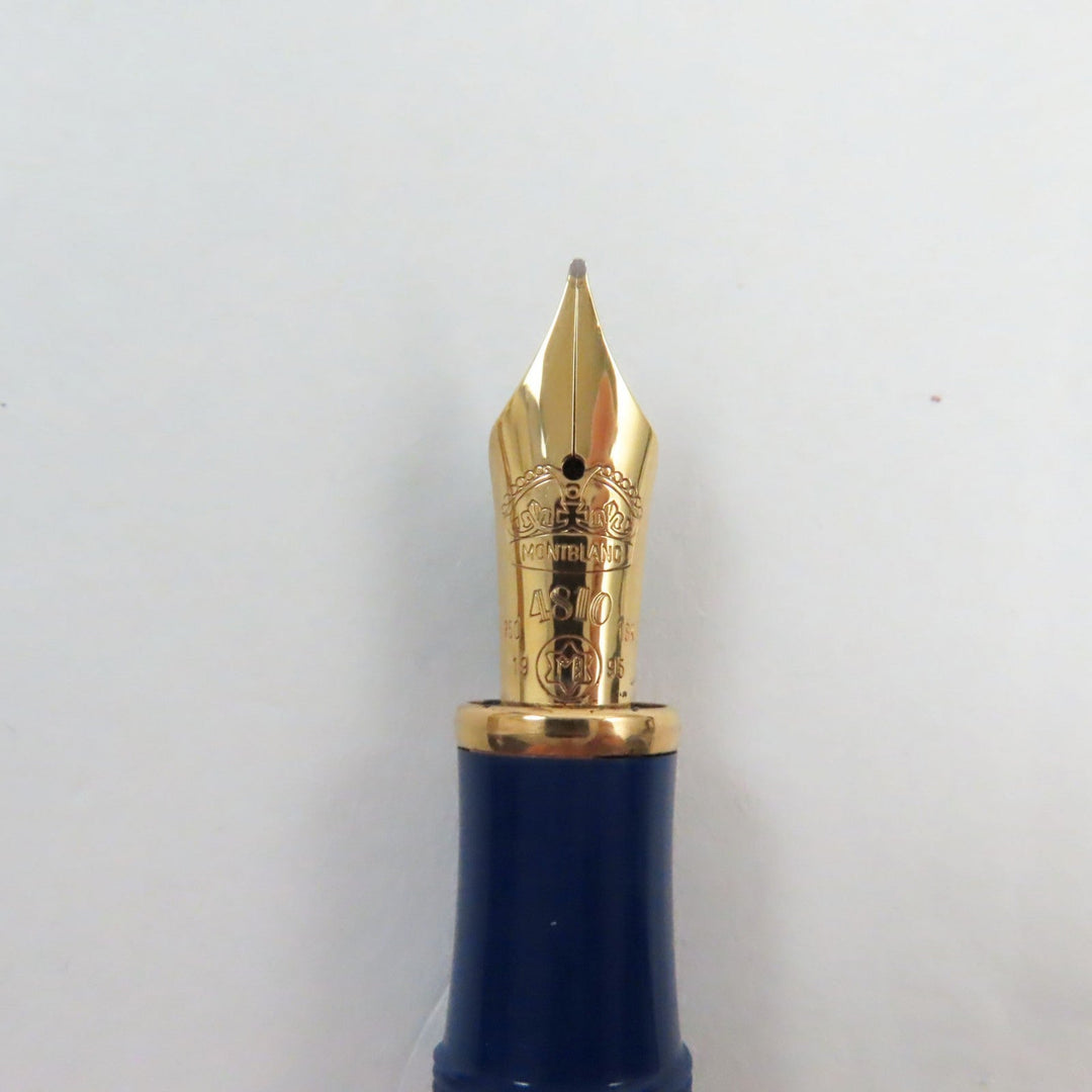 MONTBLANC fountain pen Part: SV925, Nib: K18 Gold blue Patron Series 1995 Prince Regent Limited Edition mens(Unisex) Used Authentic