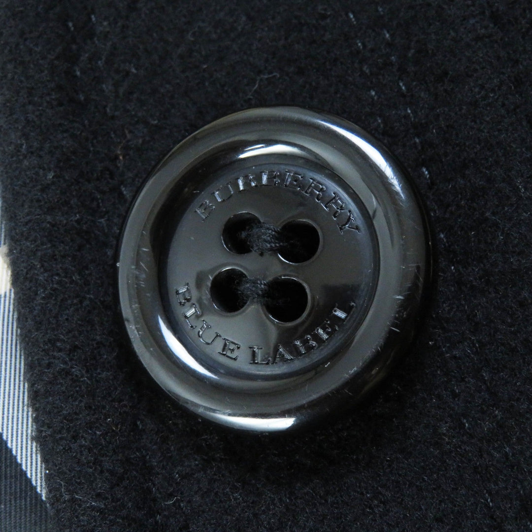 BURBERRY BLUE LABEL coat FNF05-716-09 Outer: 80% wool, Outer: 20% nylon, Lining: cupra, Lining: polyester, Sleeve lining: polyester, Piping (separate fabric): 52% cupra, 48% polyester, Fur: raccoon dog black Women 38 Used Authentic