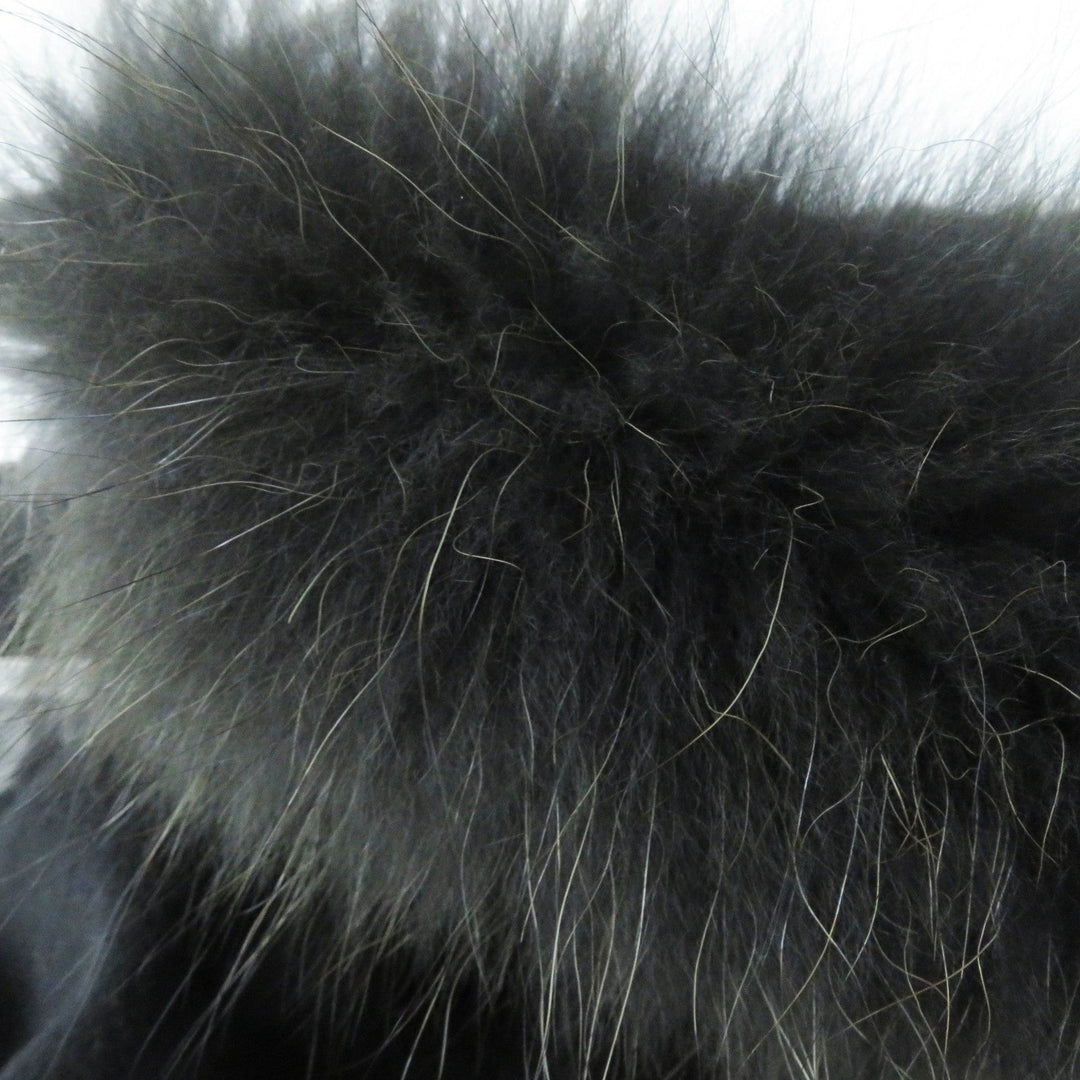 BURBERRY BLUE LABEL coat FNF05-716-09 Outer: 80% wool, Outer: 20% nylon, Lining: cupra, Lining: polyester, Sleeve lining: polyester, Piping (separate fabric): 52% cupra, 48% polyester, Fur: raccoon dog black Women 38 Used Authentic