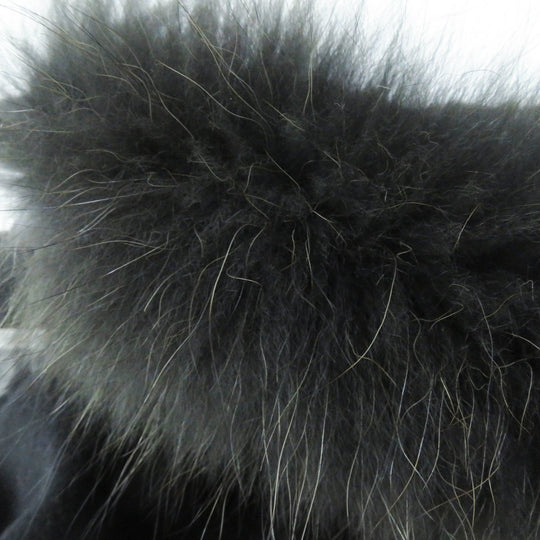 BURBERRY BLUE LABEL coat FNF05-716-09 Outer: 80% wool, Outer: 20% nylon, Lining: cupra, Lining: polyester, Sleeve lining: polyester, Piping (separate fabric): 52% cupra, 48% polyester, Fur: raccoon dog black Women 38 Used Authentic