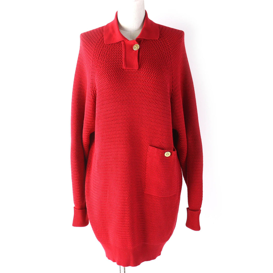 CHANEL one piece Main: 100% cotton Red Women Approximately S to M size Used Authentic