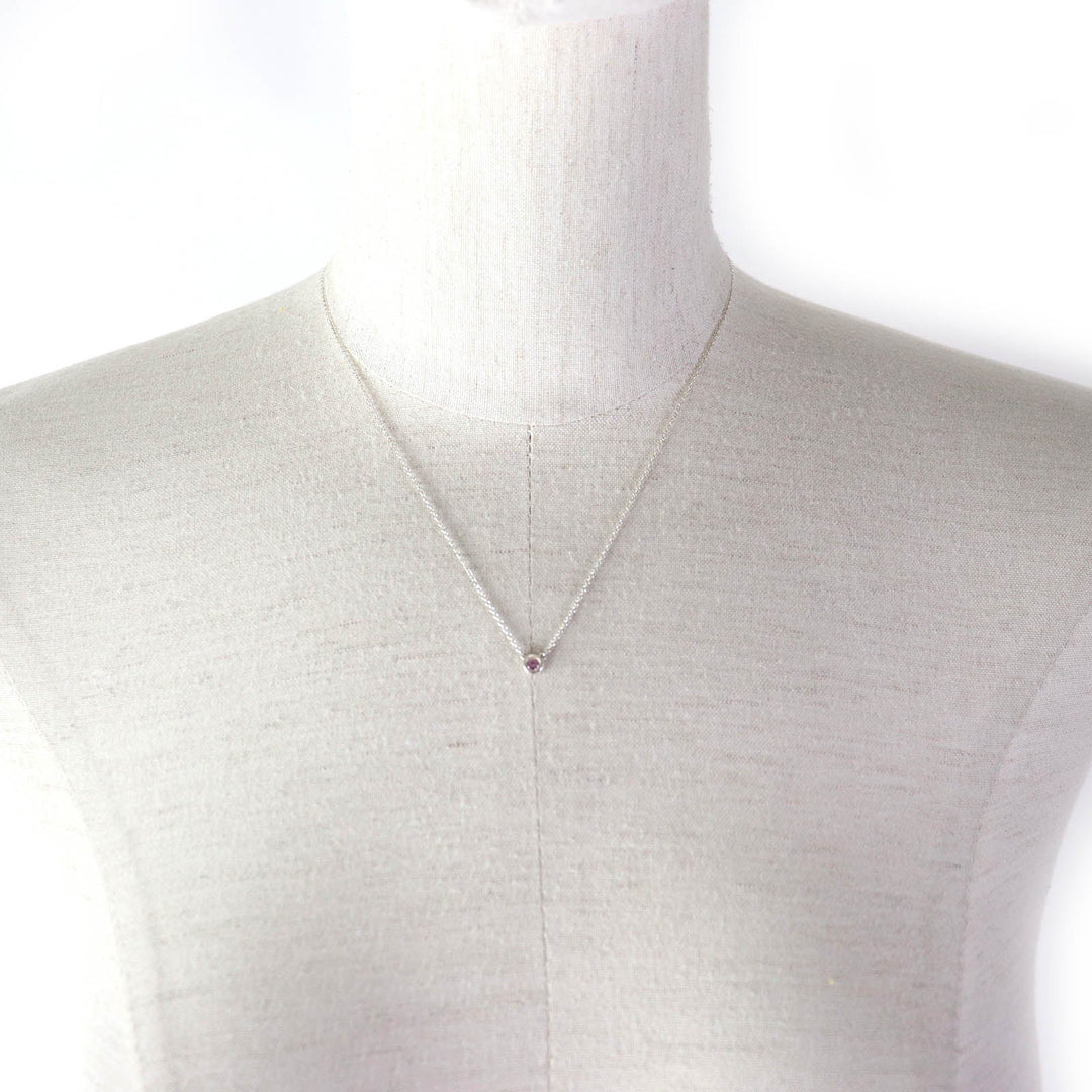 TIFFANY&Co. Necklace Main: SV925, Part: Pink sapphire Silver By the yard Women Used Authentic