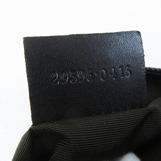 GUCCI Pouch 29596 Main: GG canvas Part: Leather Dark brown black Women Used Authentic