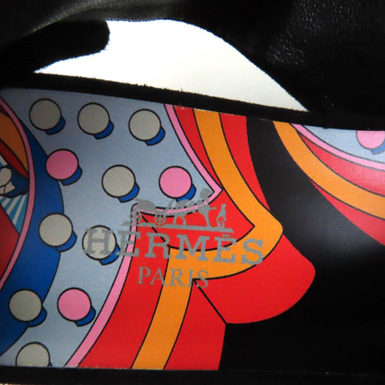 HERMES pumps Main: Suede leather black Women 37 Used Authentic