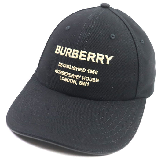 BURBERRY cap 8057625 cotton black mens S Used Authentic