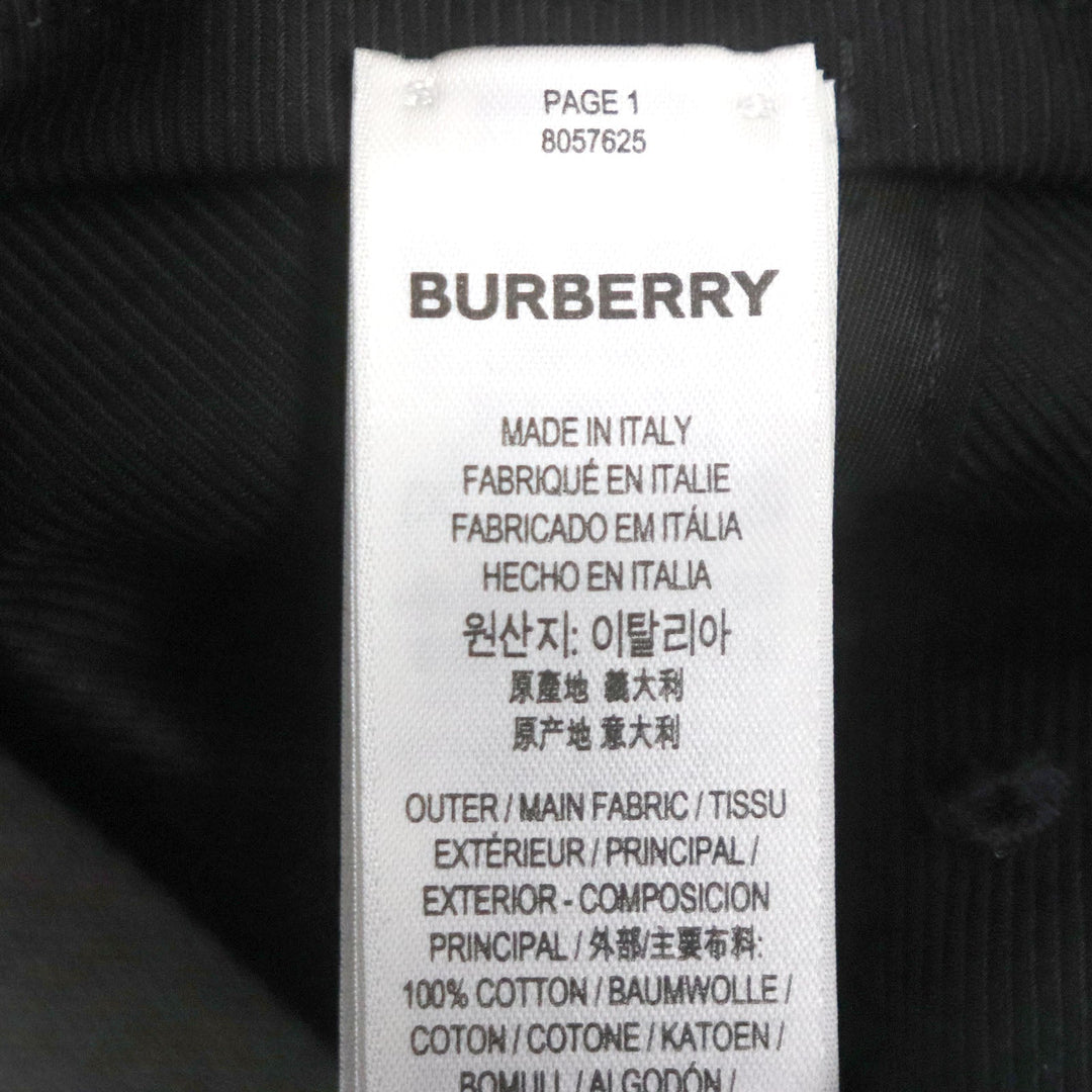 BURBERRY cap 8057625 cotton black mens S Used Authentic