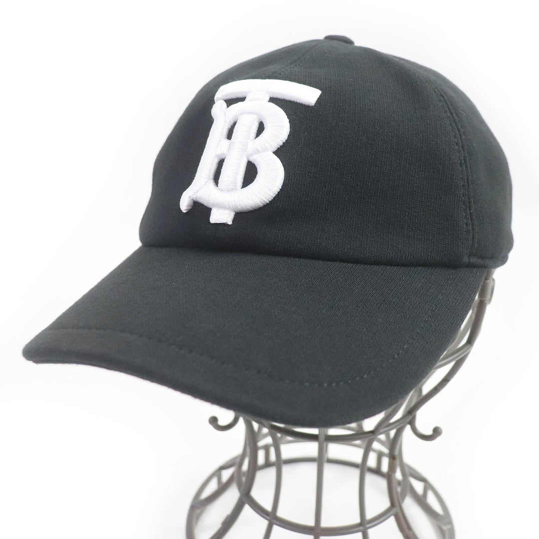 BURBERRY cap 8026899 Main: 100% cotton black mens M Used Authentic