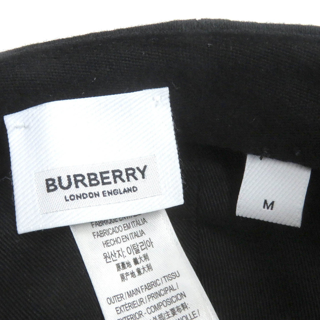 BURBERRY cap 8026899 Main: 100% cotton black mens M Used Authentic