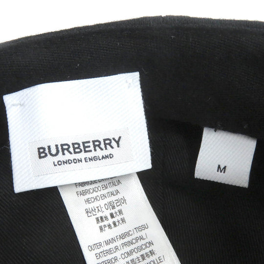 BURBERRY cap 8026899 Main: 100% cotton black mens M Used Authentic