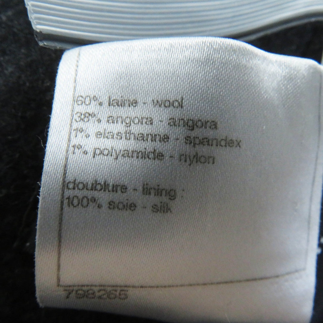 CHANEL skirt 11A P41836 Outer: 60% wool, Outer: 38% angora, Outer: 1% polyurethane, Outer: 1% nylon, Lining: 100% silk Dark gray Women 36 Used Authentic