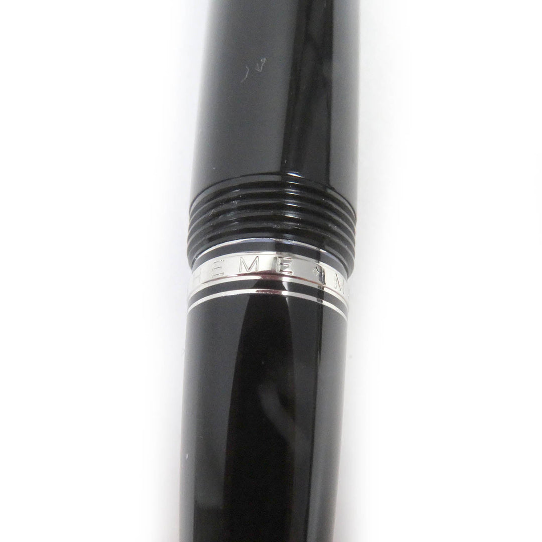 MONTBLANC Ballpoint pen Resin, Black Stone Black x silver Boheme mens Used Authentic