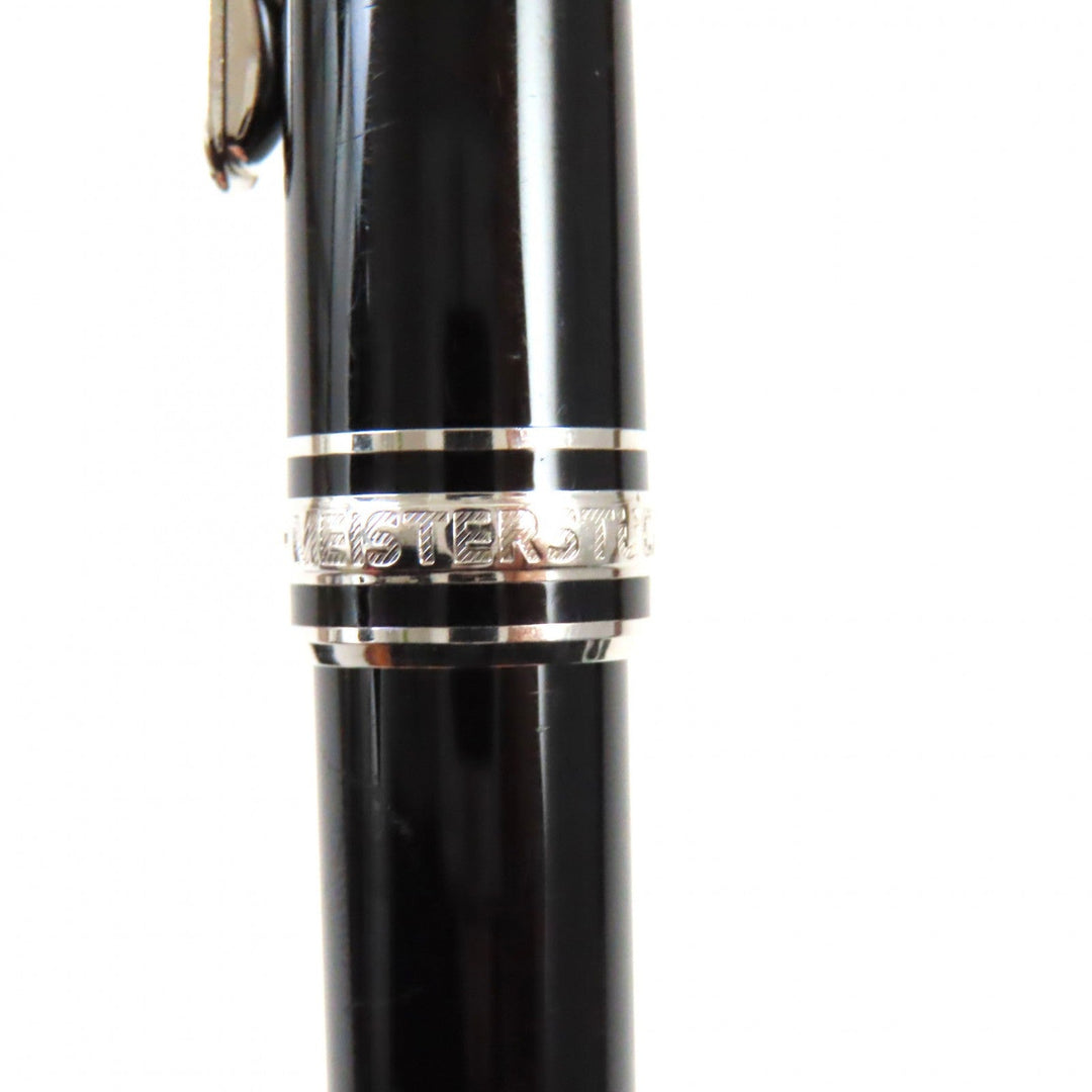 MONTBLANC Ballpoint pen resin Black Silver Meisterstck Classic mens Used Authentic