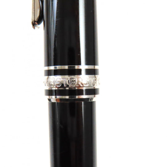 MONTBLANC Ballpoint pen resin Black Silver Meisterstck Classic mens Used Authentic
