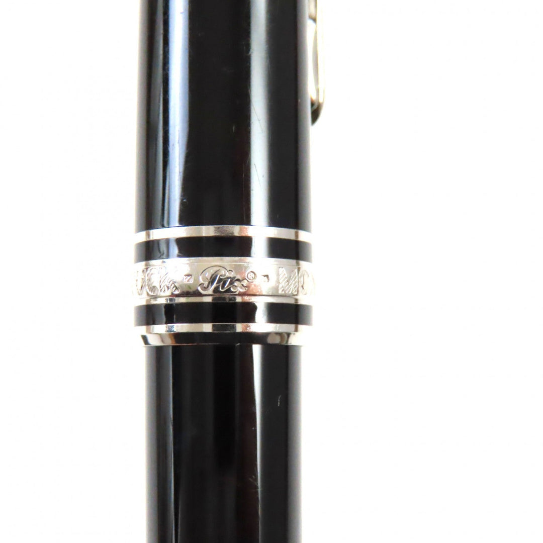 MONTBLANC Ballpoint pen resin Black Silver Meisterstck Classic mens Used Authentic