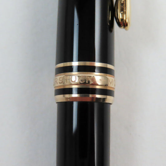 MONTBLANC Ballpoint pen resin Black gold Meisterstck Classic Women(Unisex) Used Authentic