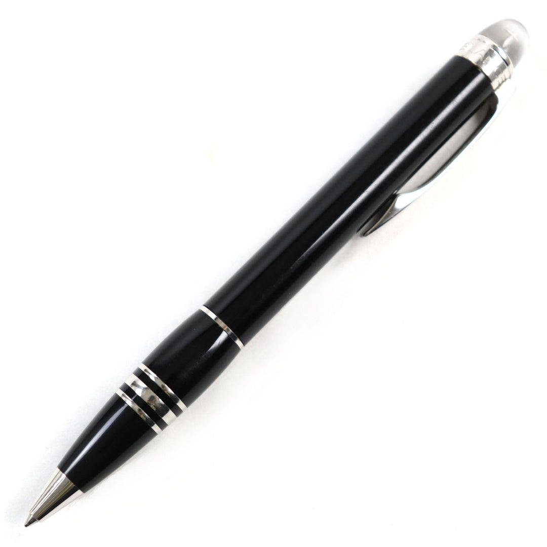 MONTBLANC Ballpoint pen resin Black Silver Starwalker mens Used Authentic