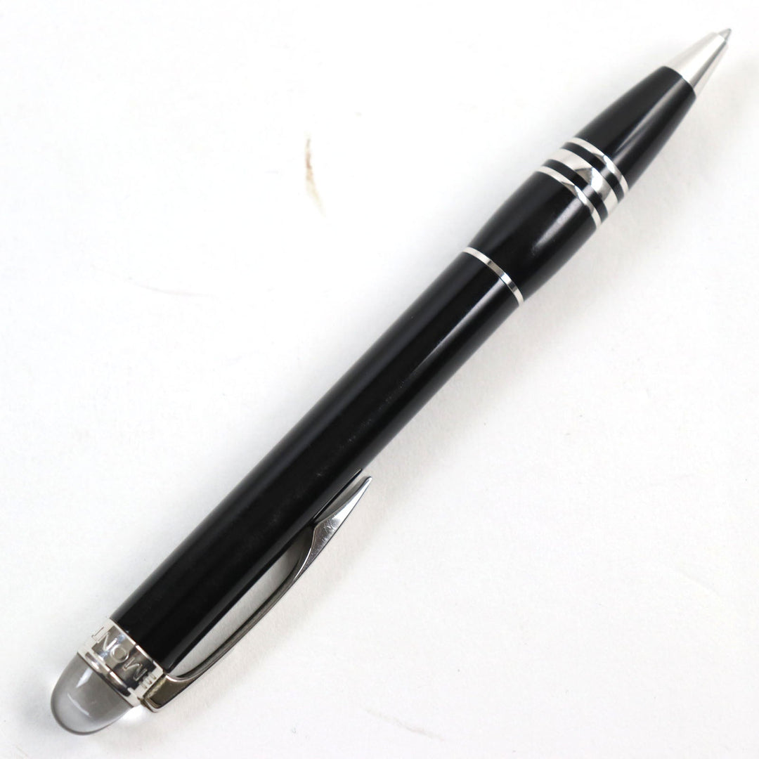 MONTBLANC Ballpoint pen resin Black Silver Starwalker mens Used Authentic