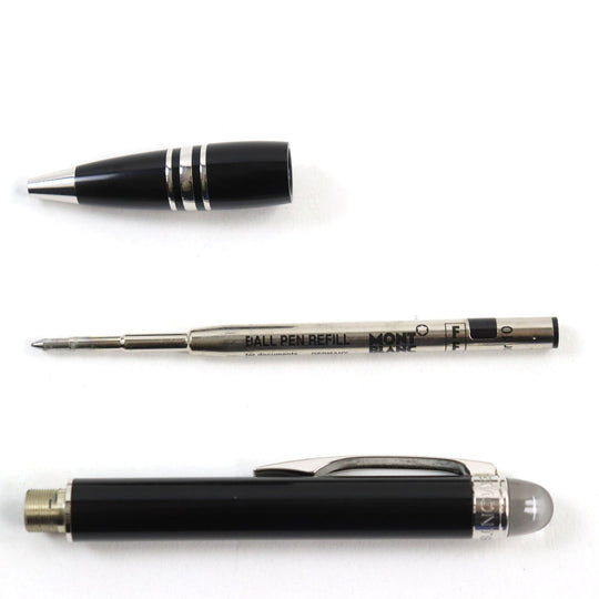 MONTBLANC Ballpoint pen resin Black Silver Starwalker mens Used Authentic