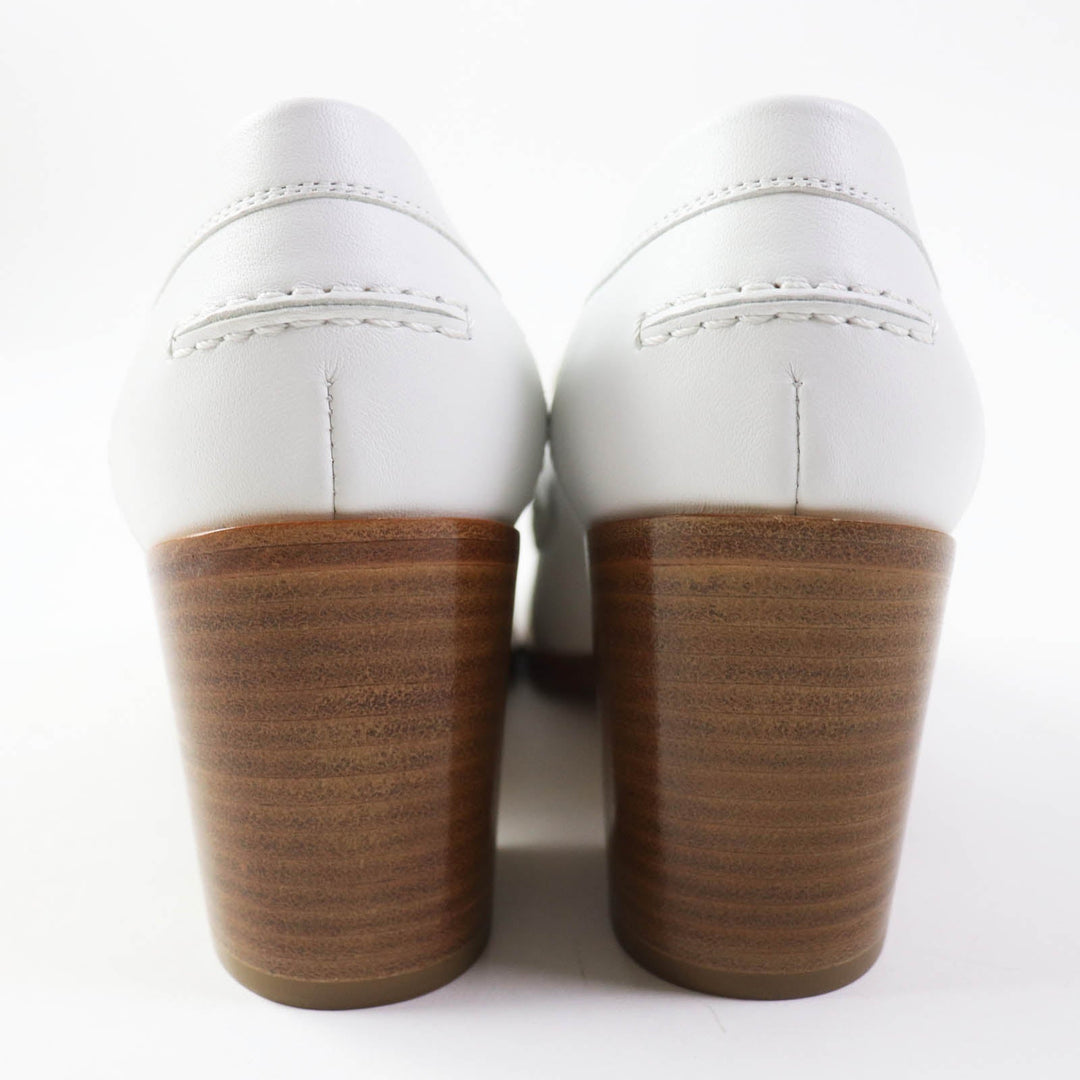 HERMES pumps Main: Leather White beige Constance Elysee 70 Women 35 1/2 Used Authentic