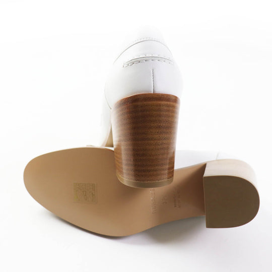 HERMES pumps Main: Leather White beige Constance Elysee 70 Women 35 1/2 Used Authentic