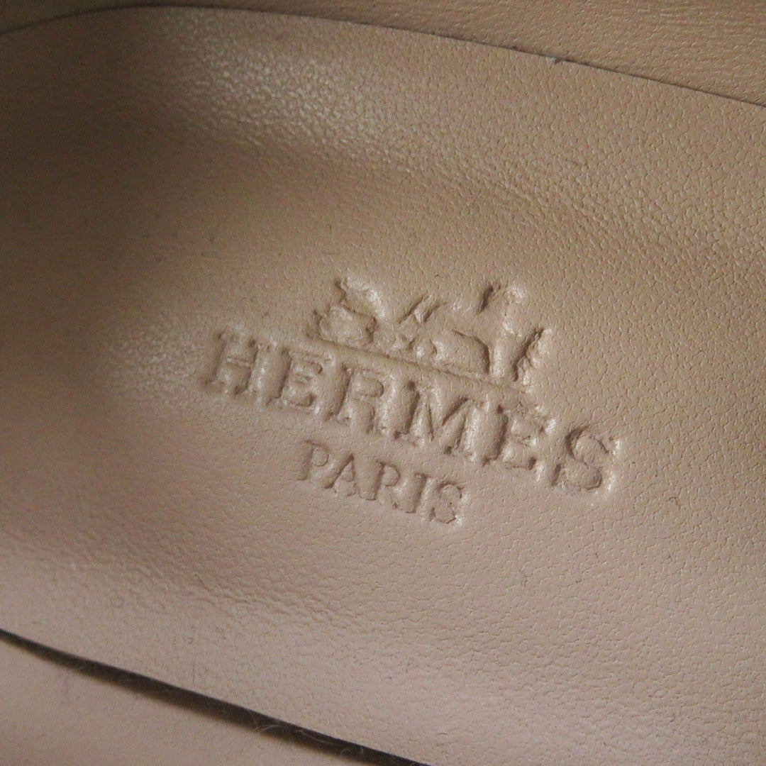 HERMES pumps Main: Leather White beige Constance Elysee 70 Women 35 1/2 Used Authentic