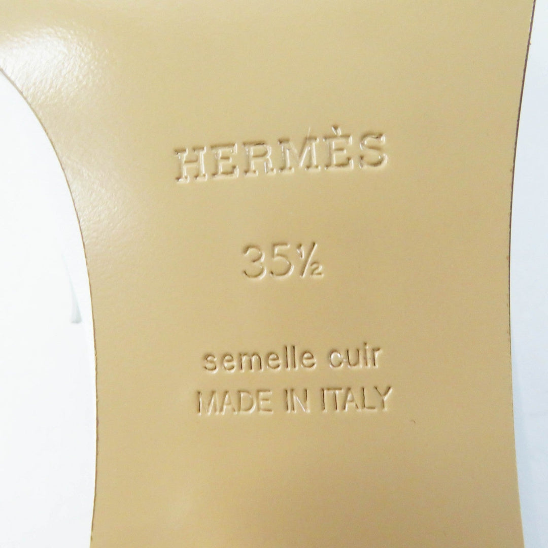 HERMES pumps Main: Leather White beige Constance Elysee 70 Women 35 1/2 Used Authentic