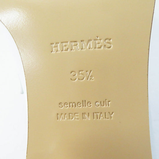 HERMES pumps Main: Leather White beige Constance Elysee 70 Women 35 1/2 Used Authentic