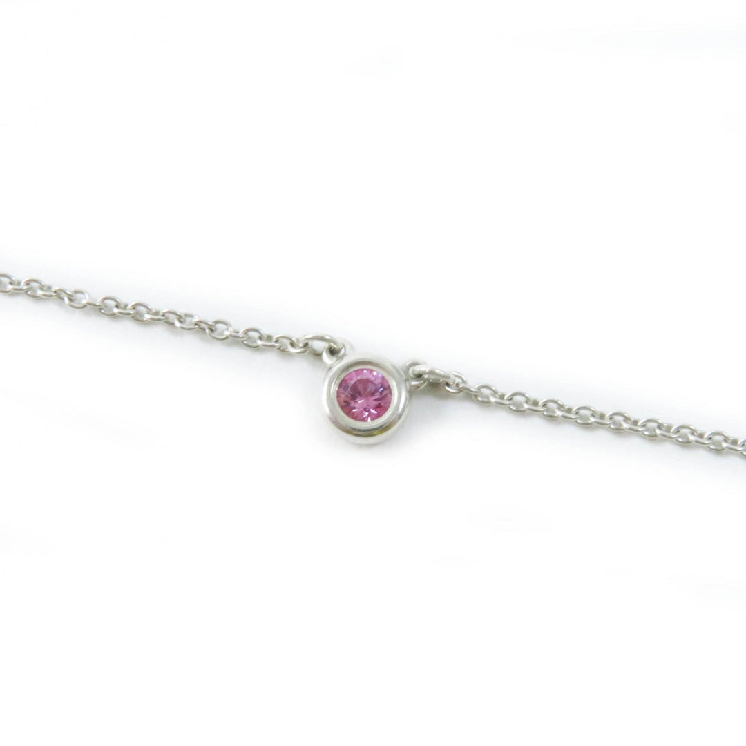 TIFFANY&Co. Necklace Main: AG925, Part: Pink sapphire Pink Silver By the yard Women Used Authentic