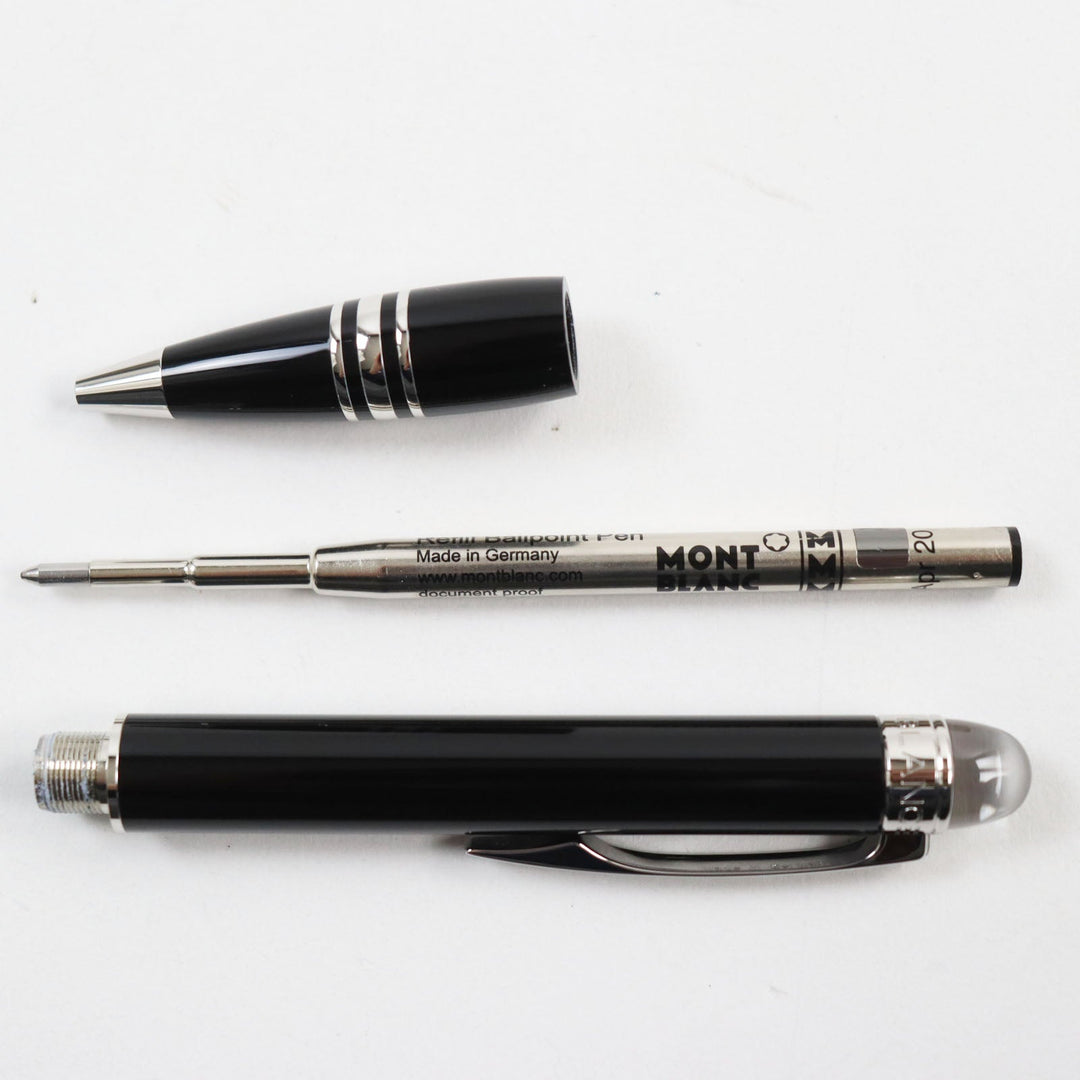 MONTBLANC Ballpoint pen Precious resin Black Silver Starwalker Women(Unisex) Used Authentic