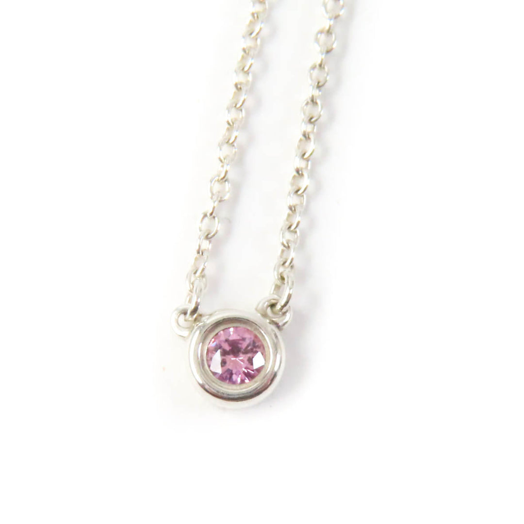 TIFFANY&Co. Necklace Main: SV925, Part: Pink sapphire Pink Silver El Saperetti Color by the Yard Pink Sapphire Pendant Women Used Authentic