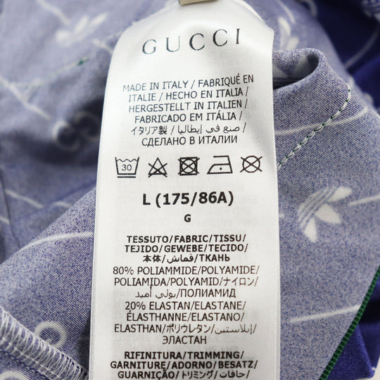 GUCCI Pants 691776 Main: 80% polyamide (nylon), Main: 20% elastane (polyurethane), Part: 51% polyester, Part: 43% nylon, Part: 6% polyurethane, Part: 100% nylon Blue white mens L Used Authentic