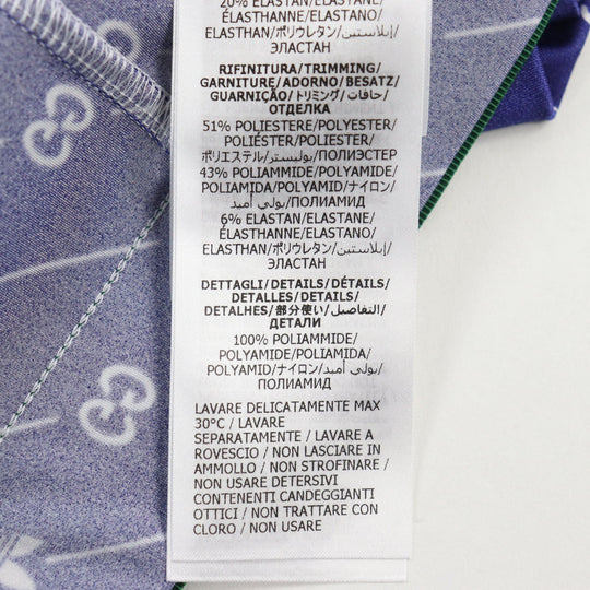 GUCCI Pants 691776 Main: 80% polyamide (nylon), Main: 20% elastane (polyurethane), Part: 51% polyester, Part: 43% nylon, Part: 6% polyurethane, Part: 100% nylon Blue white mens L Used Authentic