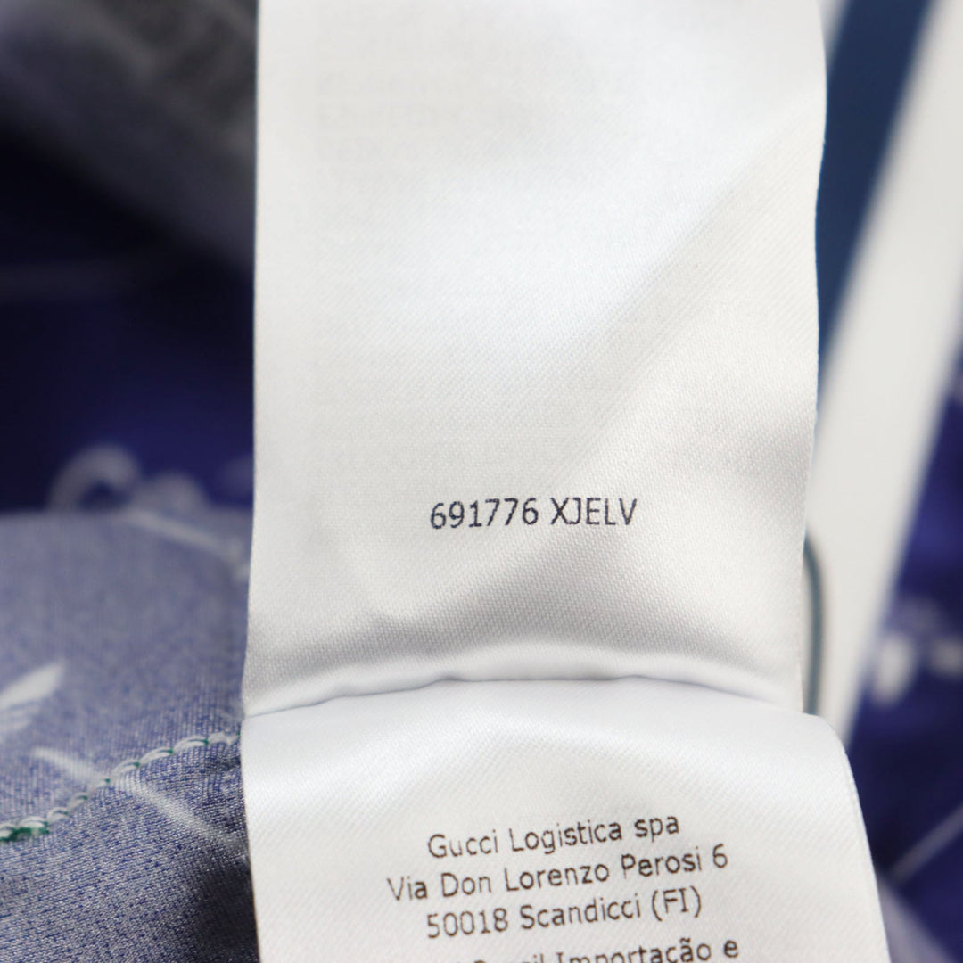 GUCCI Pants 691776 Main: 80% polyamide (nylon), Main: 20% elastane (polyurethane), Part: 51% polyester, Part: 43% nylon, Part: 6% polyurethane, Part: 100% nylon Blue white mens L Used Authentic