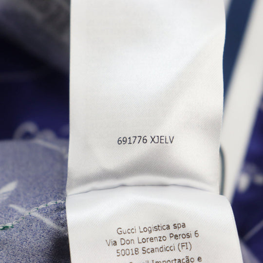 GUCCI Pants 691776 Main: 80% polyamide (nylon), Main: 20% elastane (polyurethane), Part: 51% polyester, Part: 43% nylon, Part: 6% polyurethane, Part: 100% nylon Blue white mens L Used Authentic