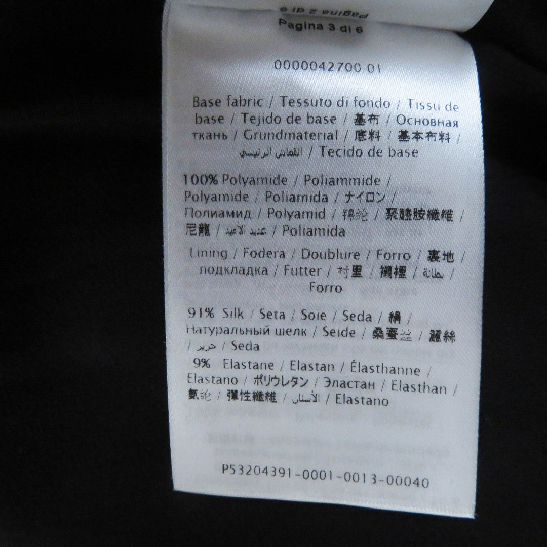 VALENTINO dress Outer: 100% silk, Outer: 91% cotton, Outer: 9% nylon, Outer: 100% nylon, Lining: 91% silk, : 9% polyurethane Embroidery: 100% polyester black Women 40 Used Authentic