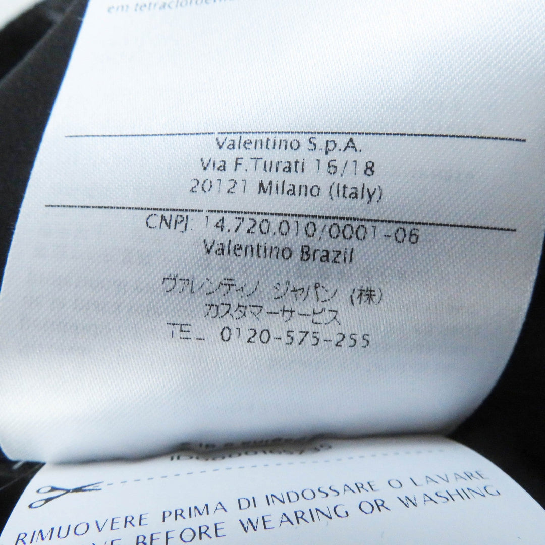 VALENTINO dress Outer: 100% silk, Outer: 91% cotton, Outer: 9% nylon, Outer: 100% nylon, Lining: 91% silk, : 9% polyurethane Embroidery: 100% polyester black Women 40 Used Authentic