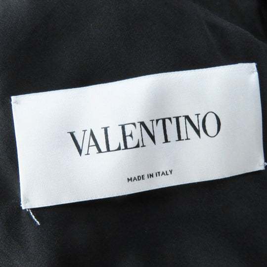 VALENTINO dress Outer: 100% silk, Outer: 91% cotton, Outer: 9% nylon, Outer: 100% nylon, Lining: 91% silk, : 9% polyurethane Embroidery: 100% polyester black Women 40 Used Authentic