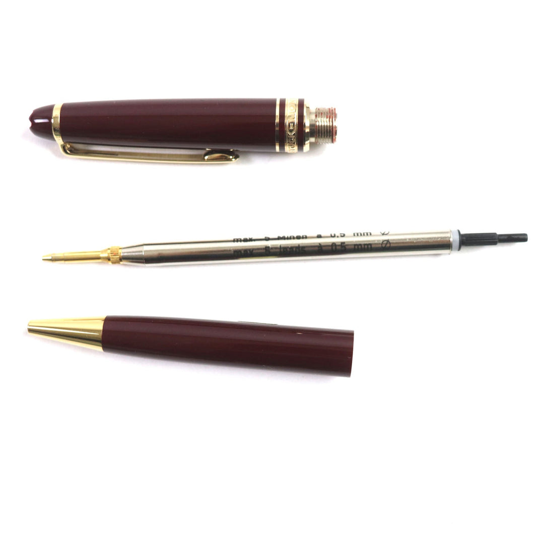 MONTBLANC Ballpoint pen Resin, Gold Plated Bordeaux Gold Meisterstck Classic mens Used Authentic