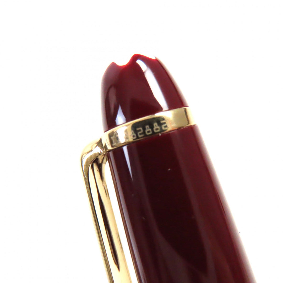 MONTBLANC Ballpoint pen Resin, Gold Plated Bordeaux Gold Meisterstck Classic mens Used Authentic